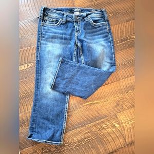 Silver crop Aiko jeans